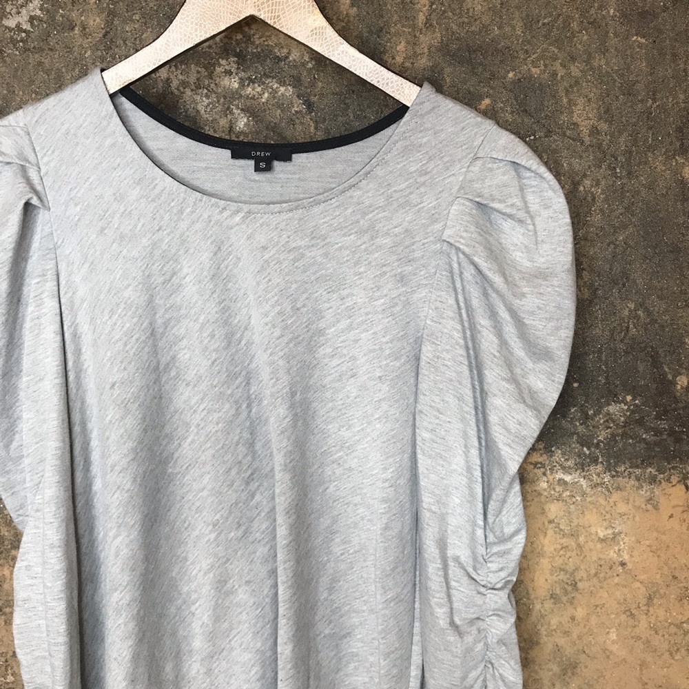 Drew gray puff long sleeve t shirt